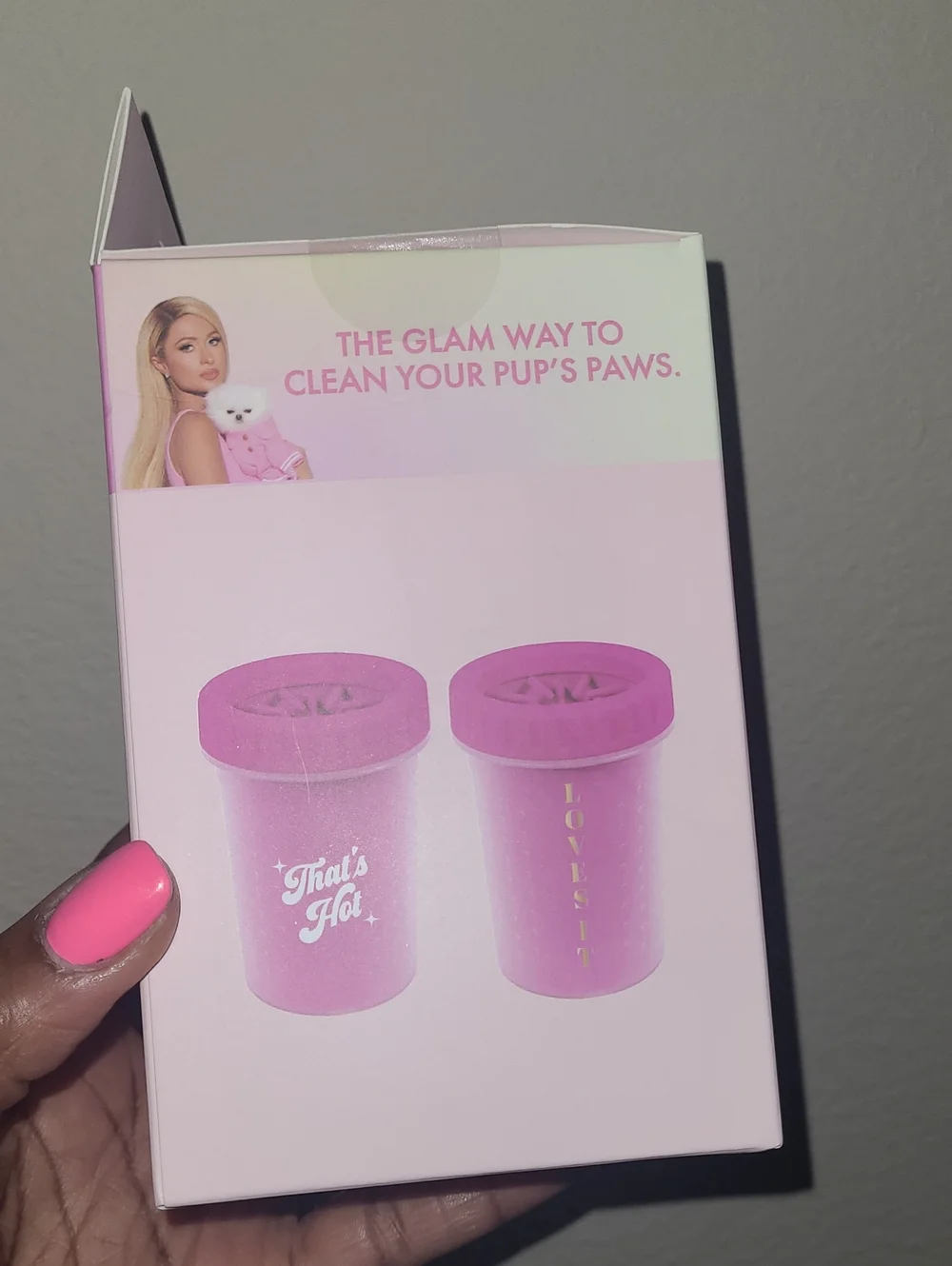 Paris Hilton Pink Paw Cleaner with Microfiber Towel